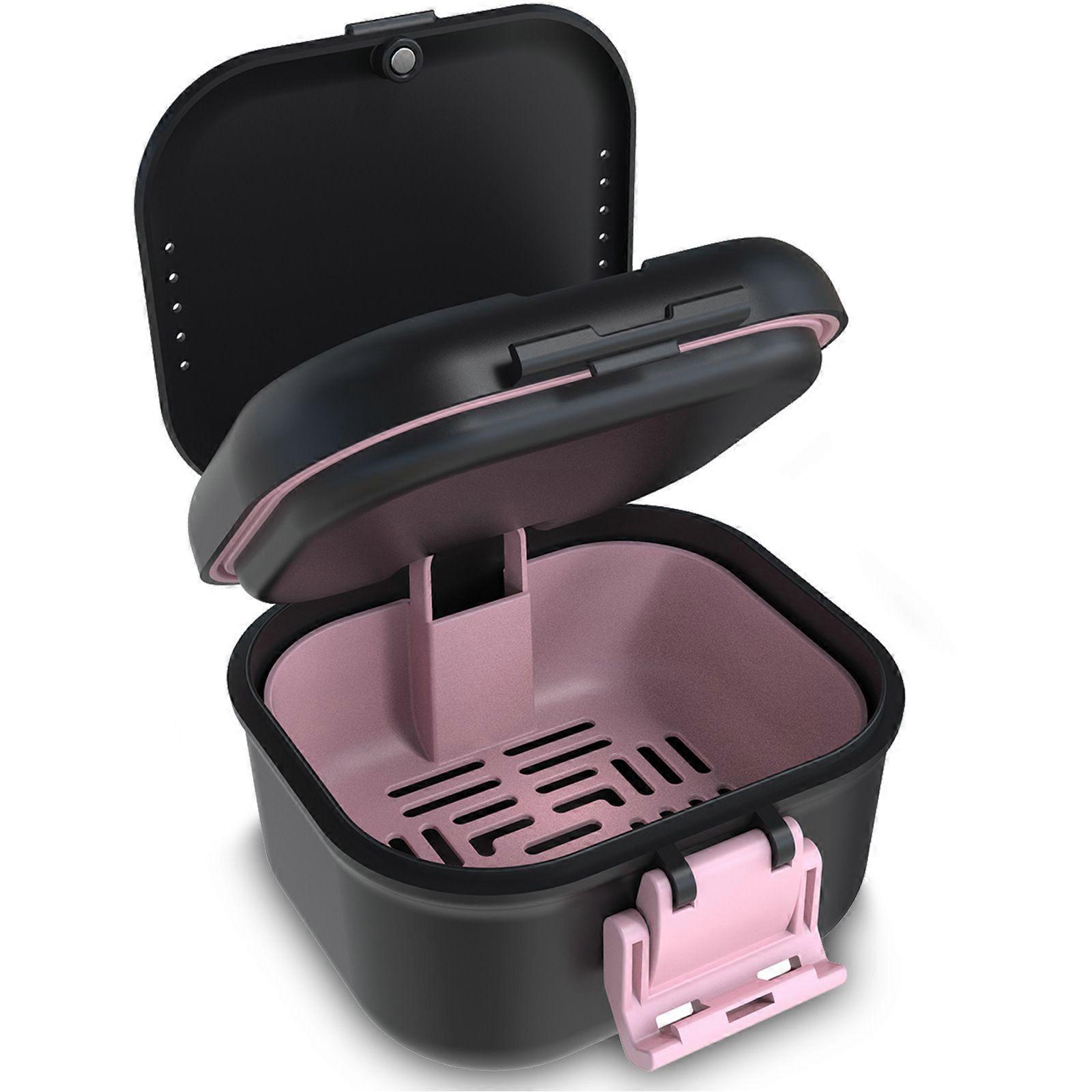 Double-Layer Leak-Proof Denture Cleaning Box  Soaking Case for Aligners and Clear Retainers