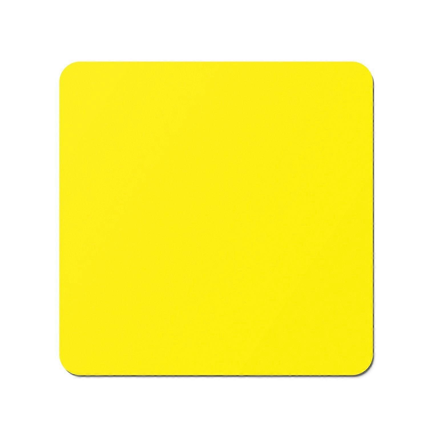 Wipe-Clean Sunshine Yellow Coasters