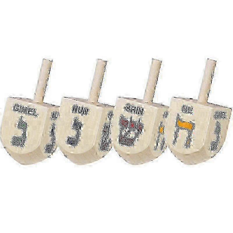 Wooden Dreidel Set 10pcs