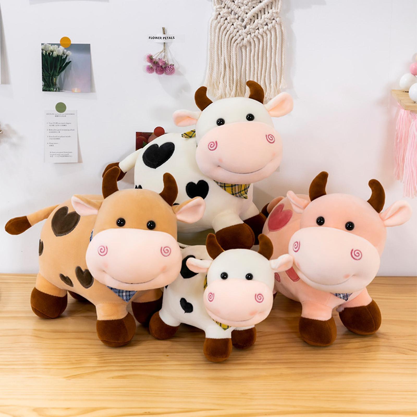 Cow Plush Doll Soft Animal Bull Stuffed Pillow Kawaii Cattle Doll