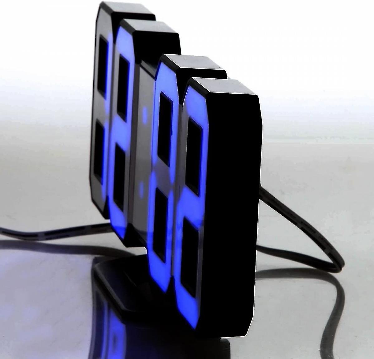 Minimalist Led Clock With 3 Adjustable Brightness Levels And Ac/dc ...