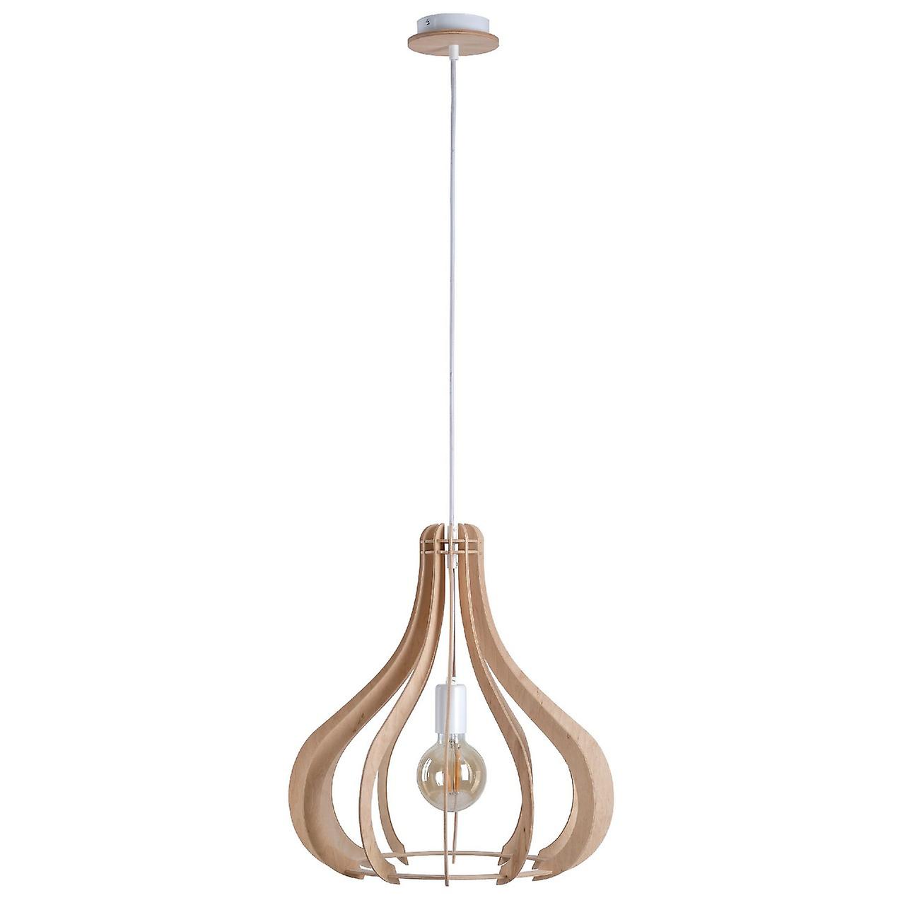 Lavena Wire Frame Pendant Ceiling Light Natural, 43.5cm, 1x E27