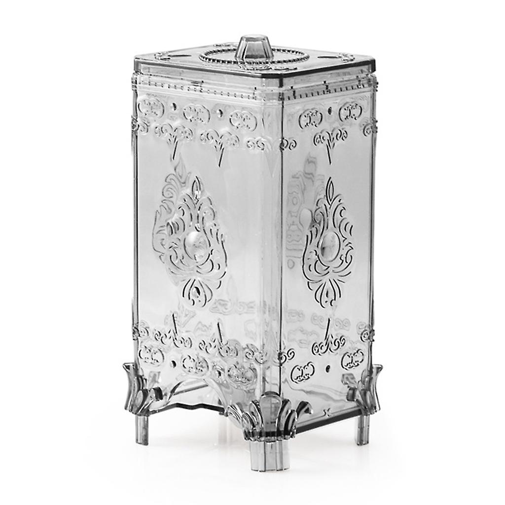 European Style Cotton Pads Holder Dispenser Vintage Makeup Cosmetic Nail Remover Pad Clear Storage Box For Case Organizer With Lid Beauty Tools