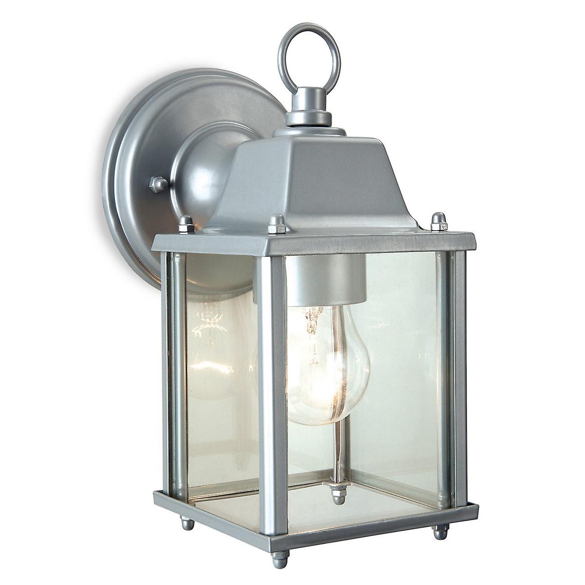 Firstlight Coach - 1 Light Lantern - Wall Light Silver, E27