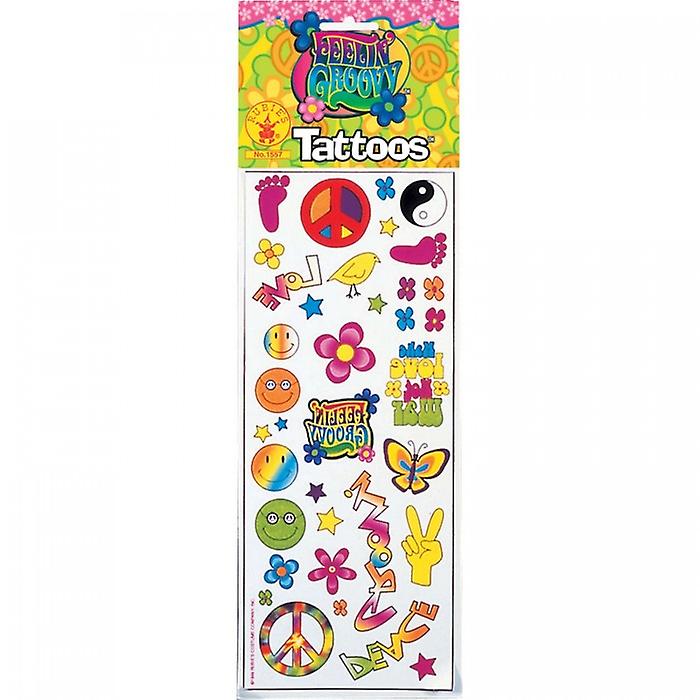 Bristol Novelty Feelin Groovy Temporary Tattoo Set