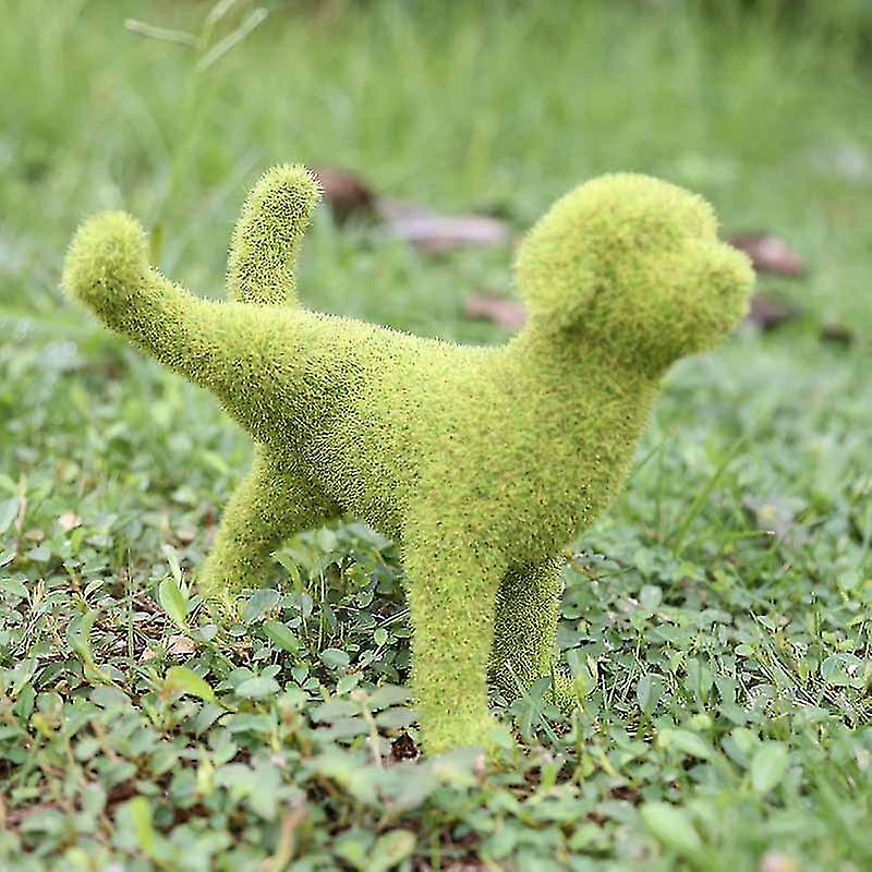 Peeing Dog Topiary, Decorative Flocking Garden Statue For Patio, Lawn Art