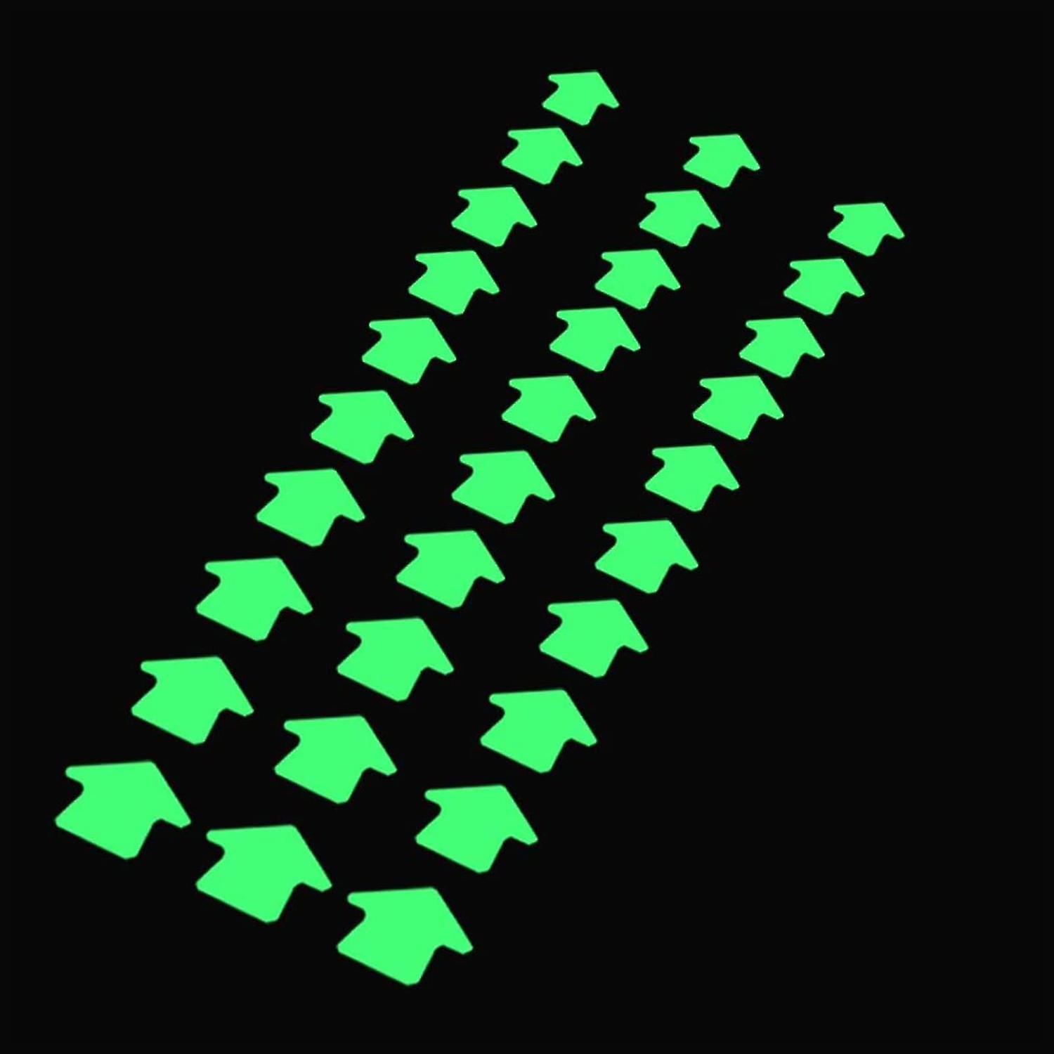 Glow In The Dark Tape Arrow, 100 Glowing Arrow Sticker On A Roll - Fit for Switches, Walls, Pathways