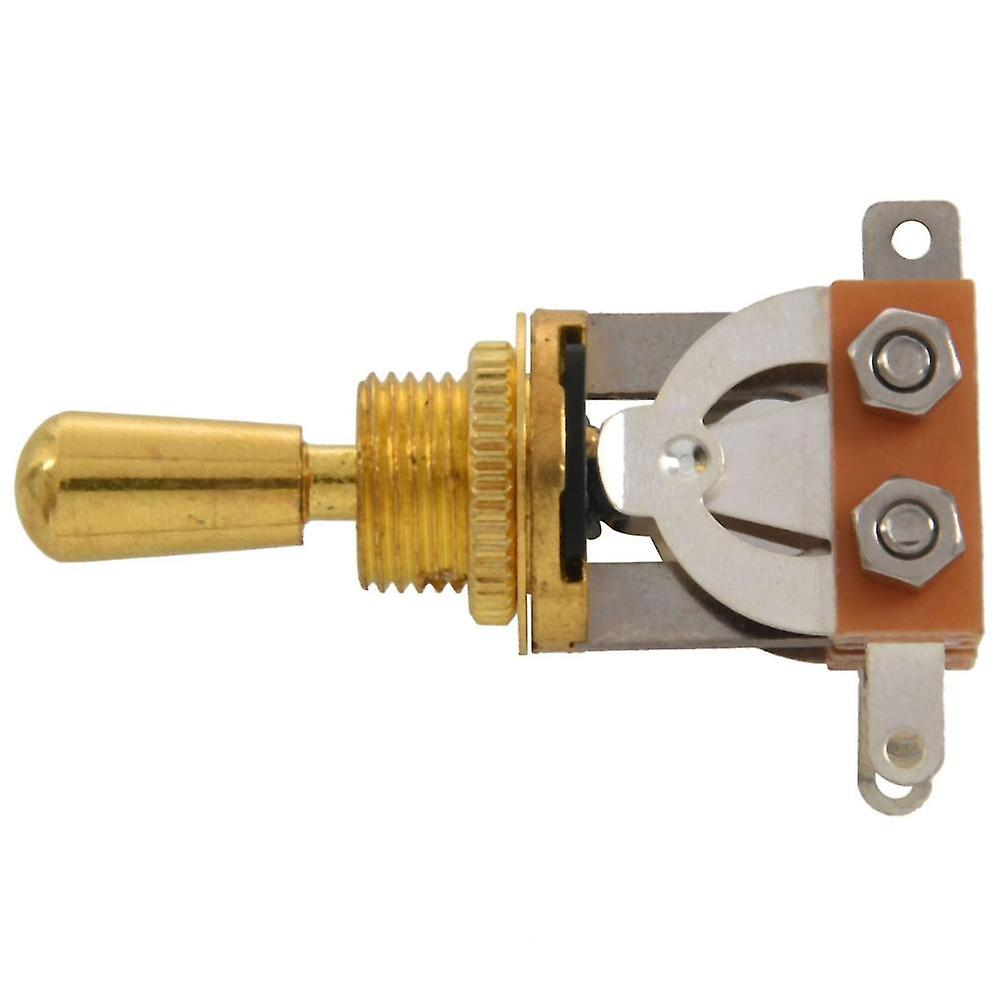 Gold Electric Guitar 3 Way Toggle Switch Pickup Selector Switch With Brass Tip Knob