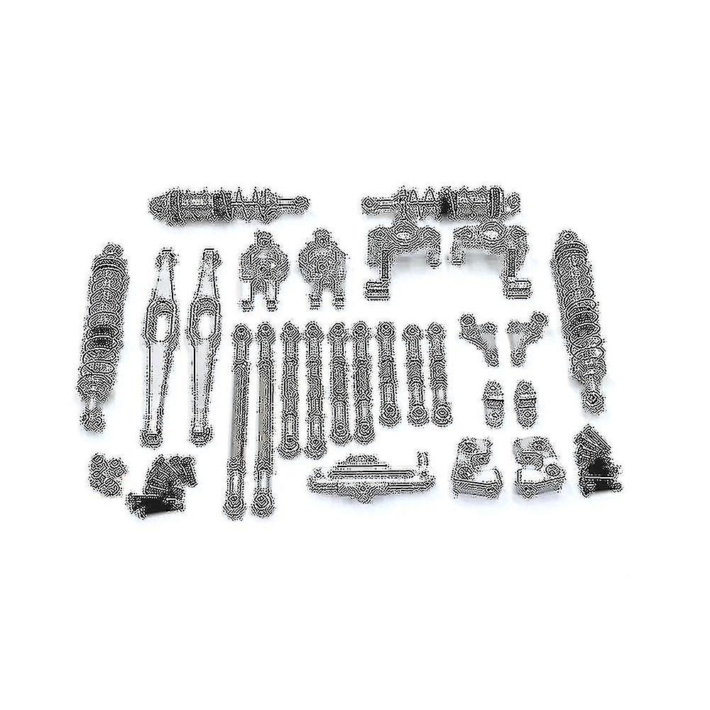 Metal Upgrade Parts Kit Steering Assembly Link Rod Set For 12429 1/12 Rc Car Accessories,silver