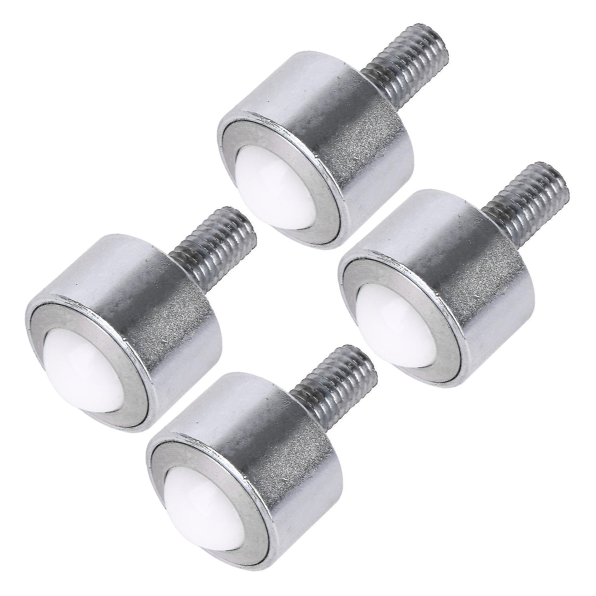 4x Nylon Rolling Ball Steel Transfer Bearing Caster 0.59inch 99lbs Capacity