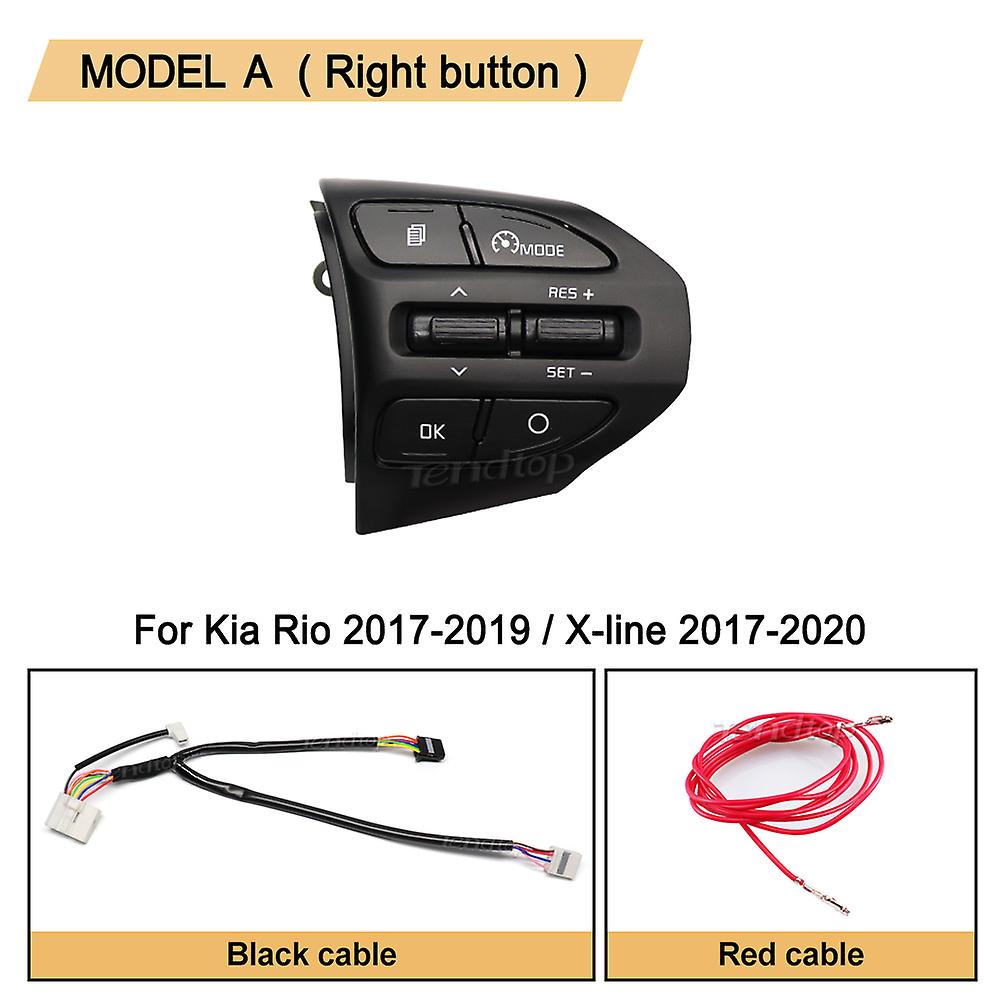 For Kia K2 Rio X-line 2017 2018 2019 Rio 4 Multifunction Steering Wheel Bluetooth Fixed Speed Cruise Control Button Audio Switch