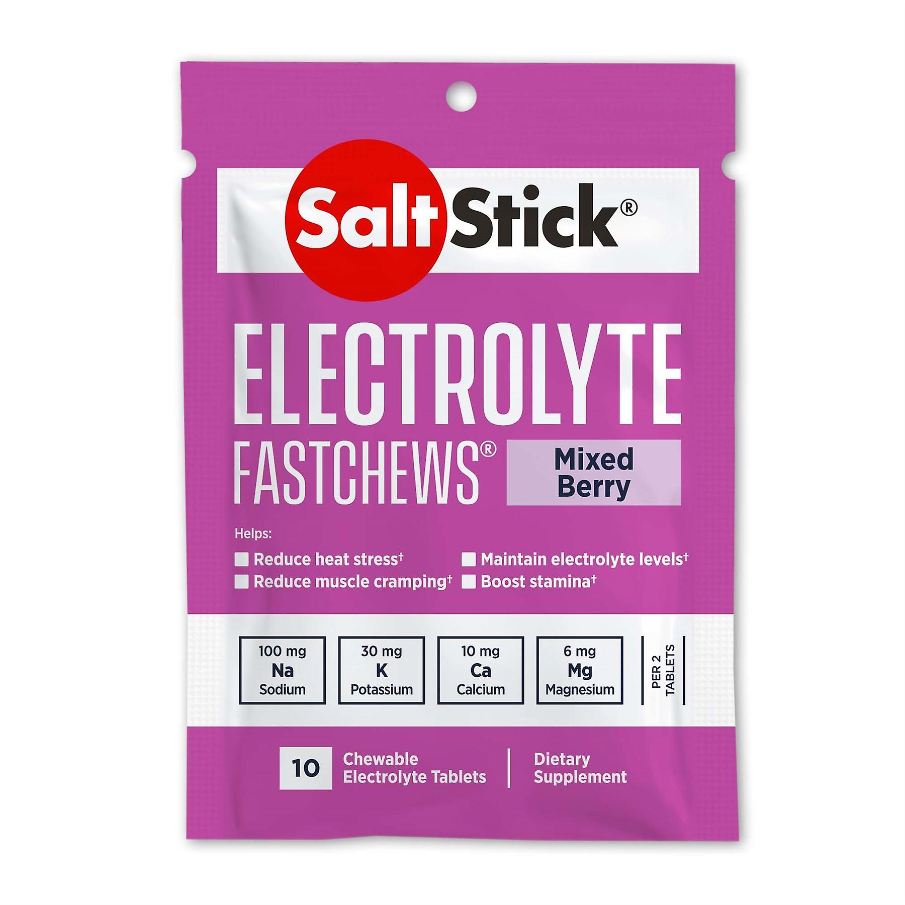 SaltStick Electrolyte FastChews - Πακέτο των 10 - Ανάμεικτα μούρα