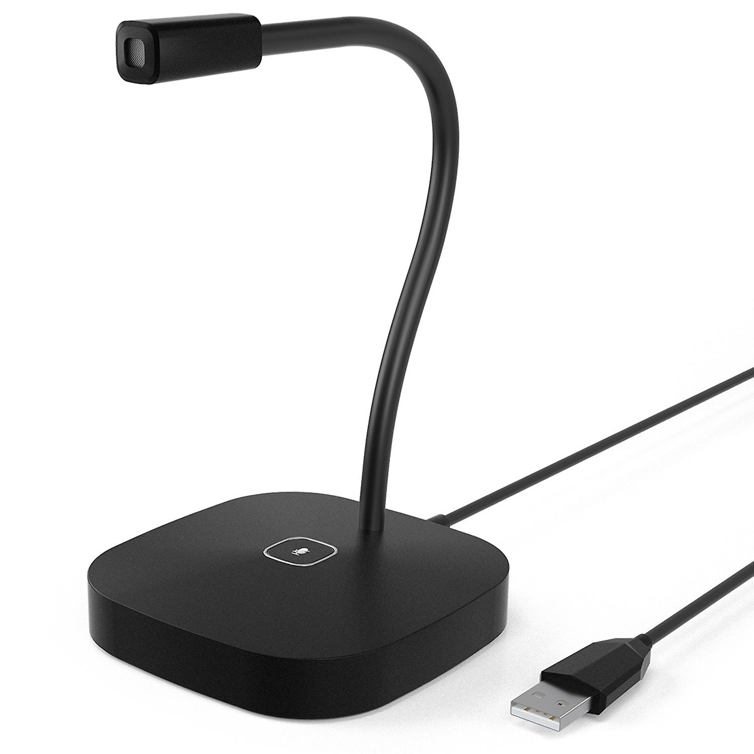 Desktop Computer Microphone USB Wired Microphone 360 Degrees Omnidirectional Condenser Mic Adjustabl