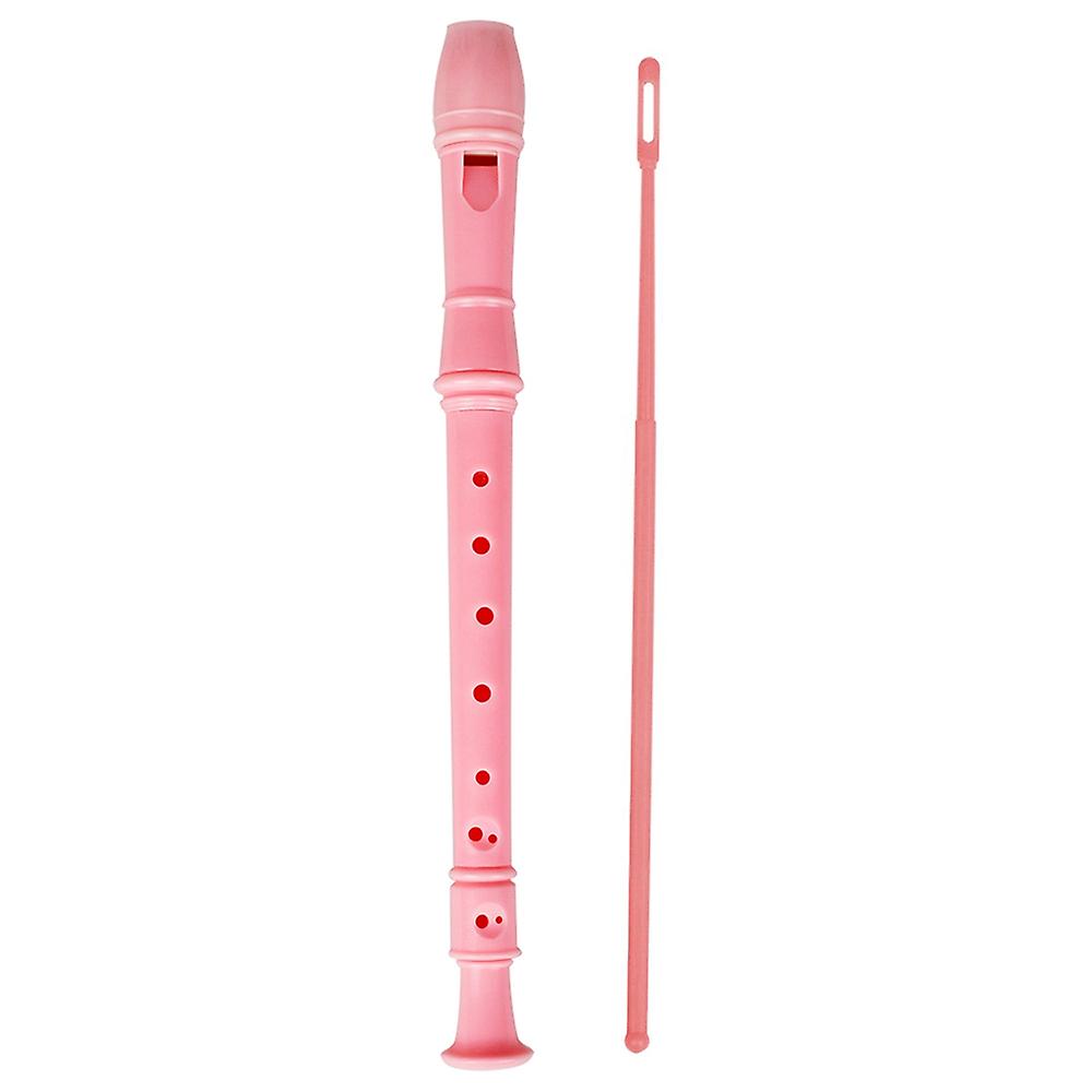 ABS Soprano Descant Recorder Clarinet 8 Holes German Style G Key with Fingering Chart Cleaning Stick