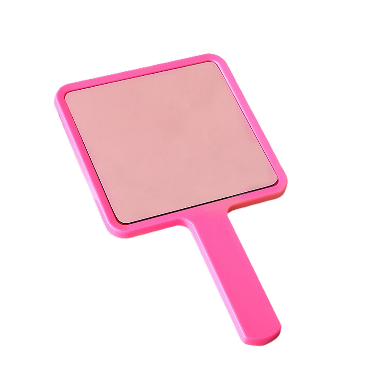 Makeup Mirror with Handle Good Grip Barber Hairdressing Handheld Mirror Square Makeup Vanity Mirror 