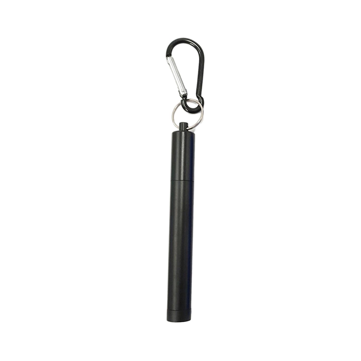 ZHOUBA 1 Set Paille télescopique réutilisable Ensemble portable en acier inoxydable avec étui de transport Paille