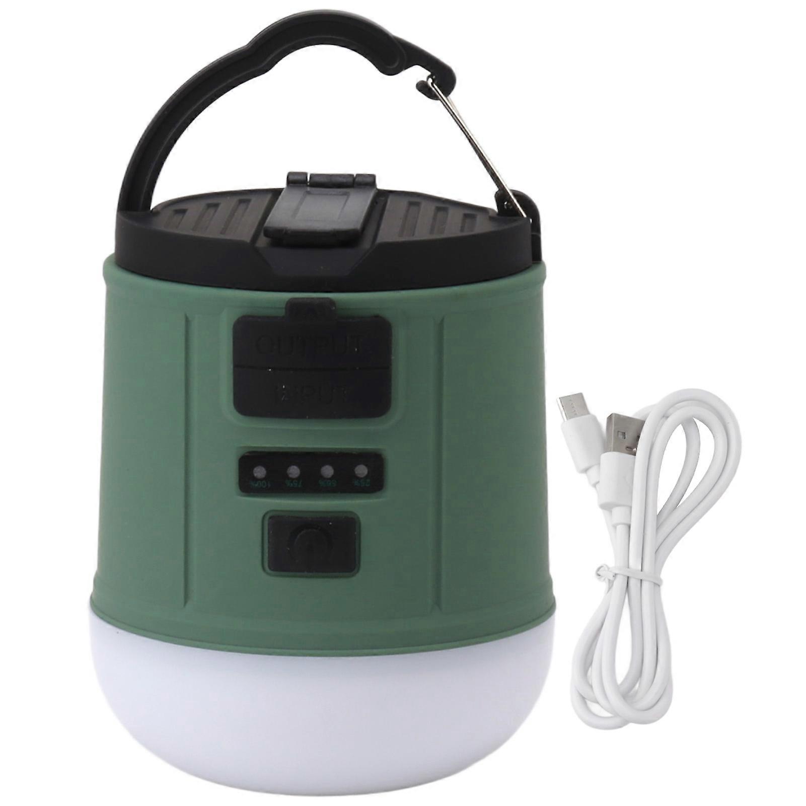 LED Camping Lantern Hand Crank 9 Lighting Modes 2400mAh Rechargeable Lithium Battery Outdoor Camping Tent Light