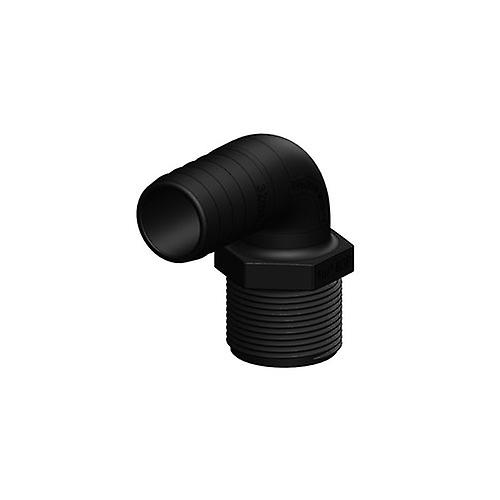 Quality Durable and Lightweight Hose Tail to BSP Male Elbow Hose Fitting Black