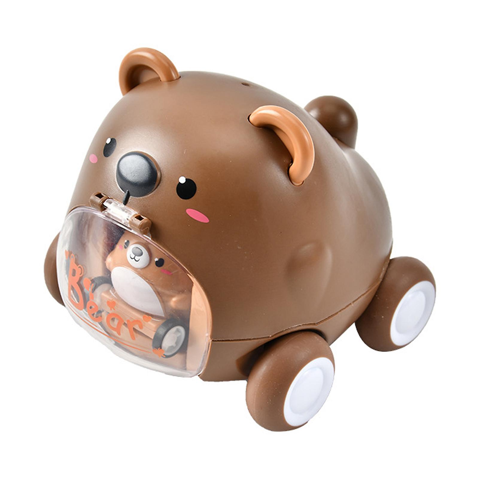 Voiture catapulte interactive à inertie, jouet à friction, animal mignon, dessin animé, pour garçons et filles, cadeau standard, petit ours