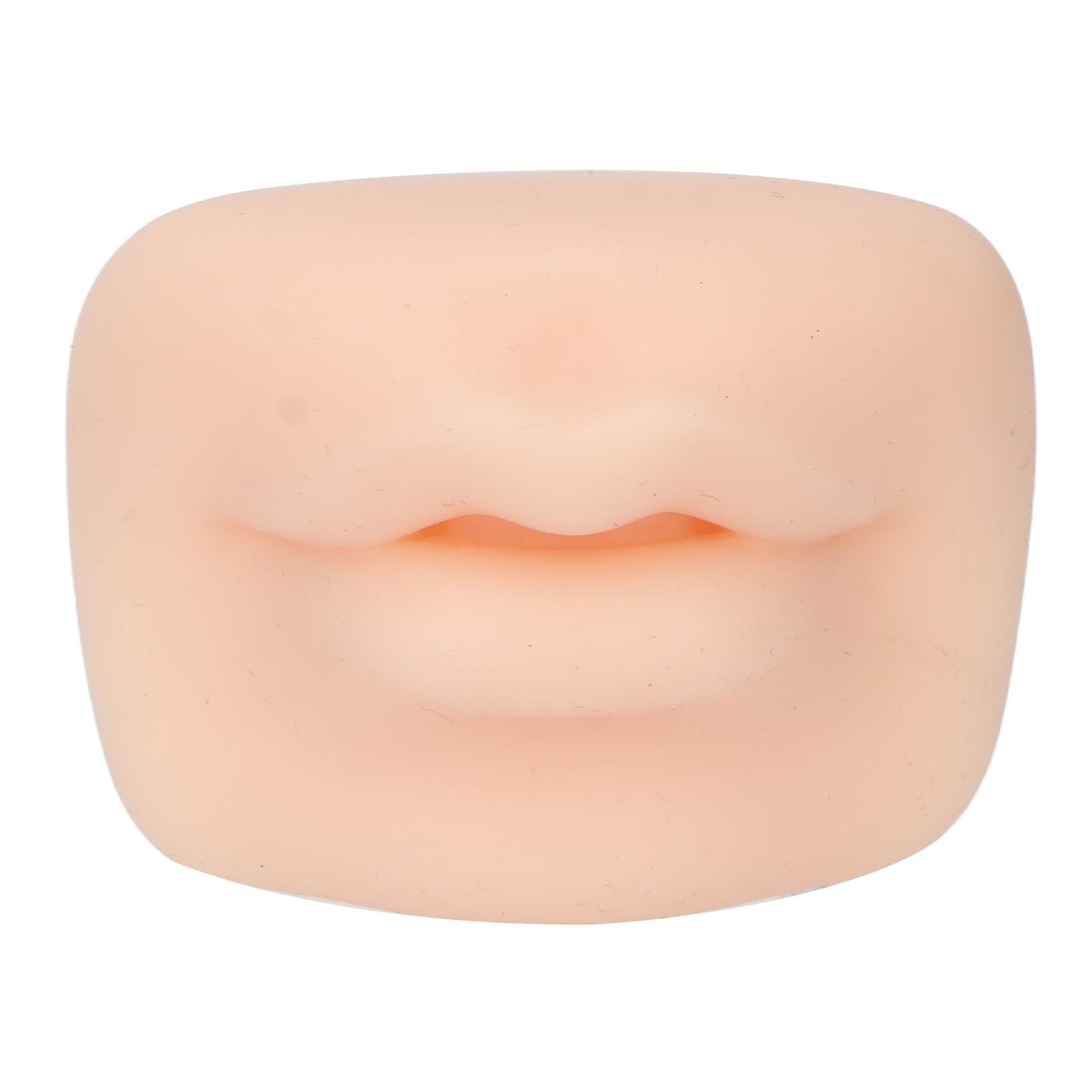 Silicone Lip Model 3D Semi Permanent Soft Microblading Realistic Lip Piercing Practice Model