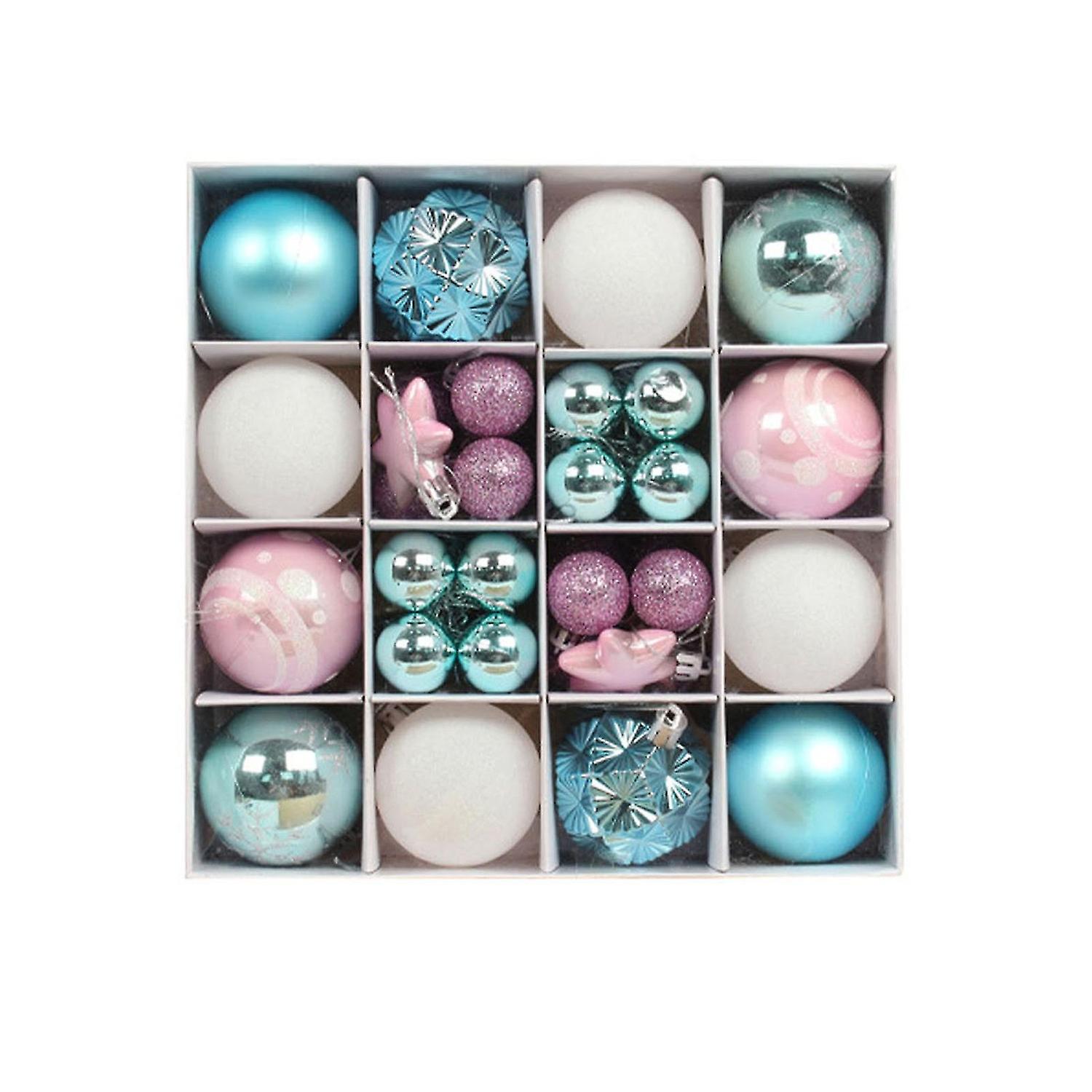 Electroplating Christmas Ball Ornaments 42pcs Shatterproof Christmas Tree Deco