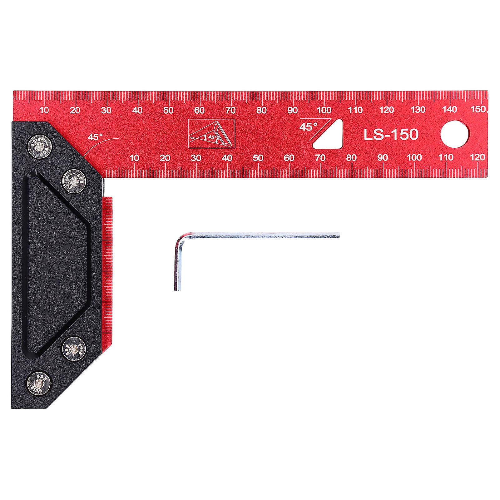 Aluminum Framing Woodworking Squares High Accuracy L Scribing Ruler with Laser Scale for Carpenter