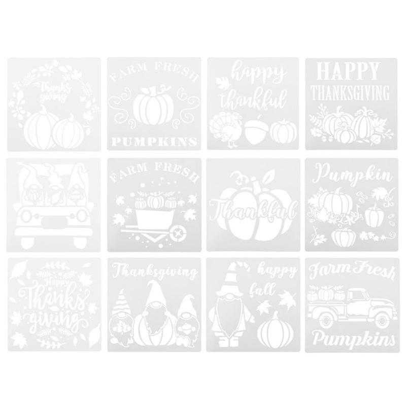 12pcs Paint Craft Stencil