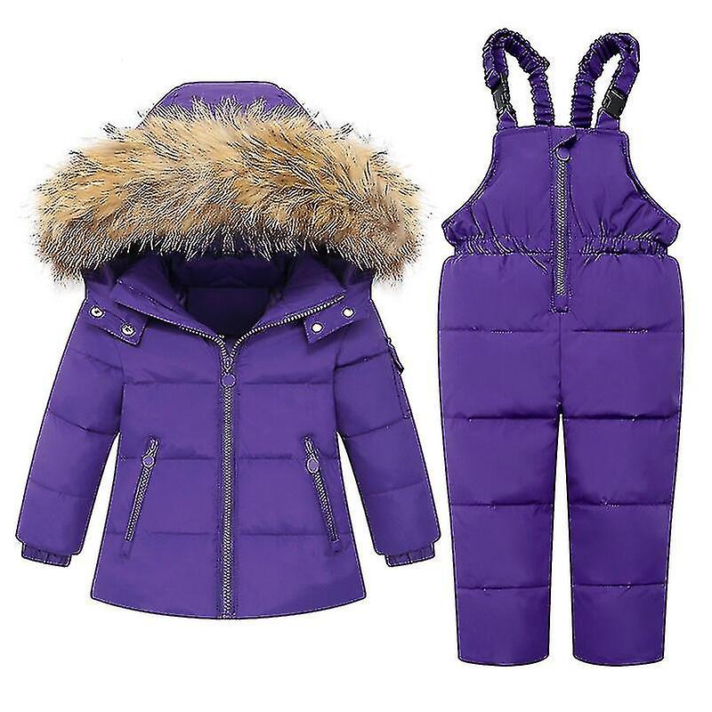 Vinter varm dunjacka Småbarn Flicka Kläder Barnkläder Sätter Pojkar Parka Coat Kids Snödräkt Bär Överrock