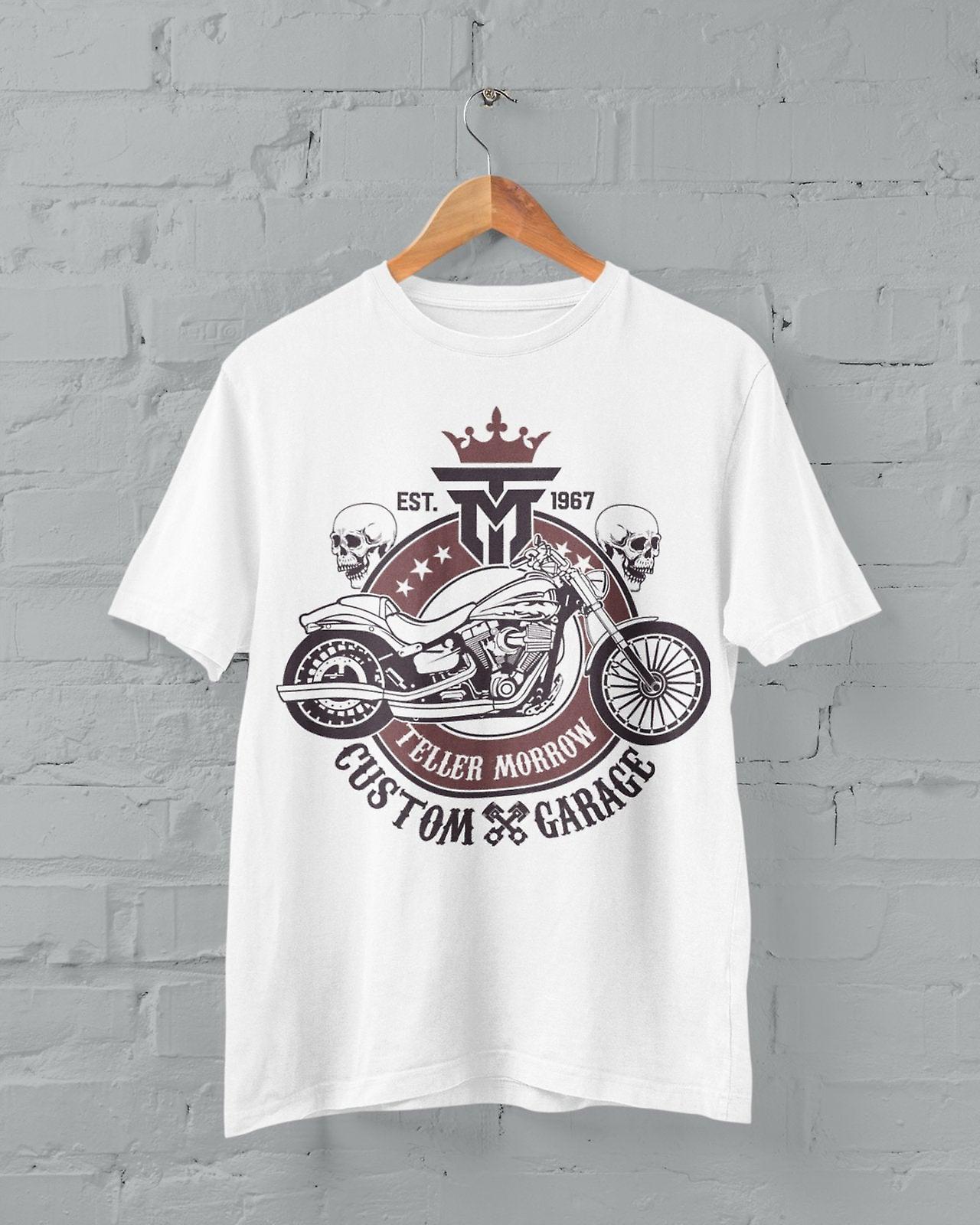 Teller Morrow Custom Garage T Shirt Anarchy Of Sons Tv Biker Motorcycle Jax Clay
