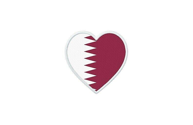 Patch badge ecusson prints thermocollant heart flag Q qatar