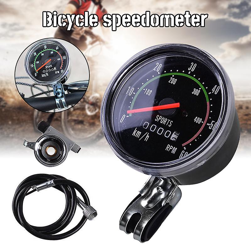 Bicycle Bike Speedometer Analog Mechanical Odometer With Hardware Universal New