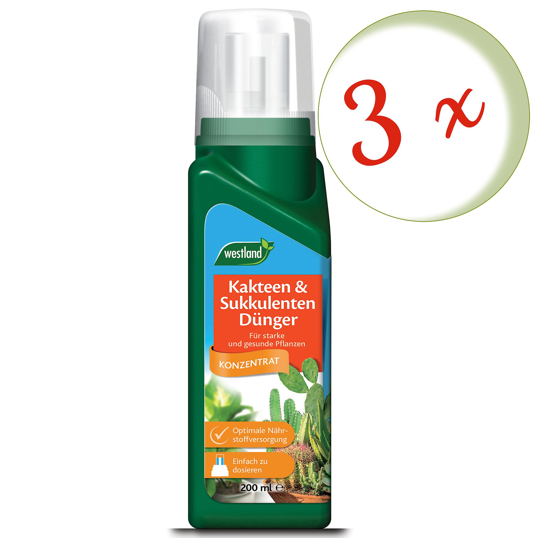 3 x WESTLAND® cacti and succulent fertilizer, 200 ml