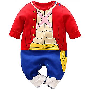 Veeki Baby Clothes Newborn Jumpsuits Lovely Cartoon Romper, 3-6 Months, 66CM, Red