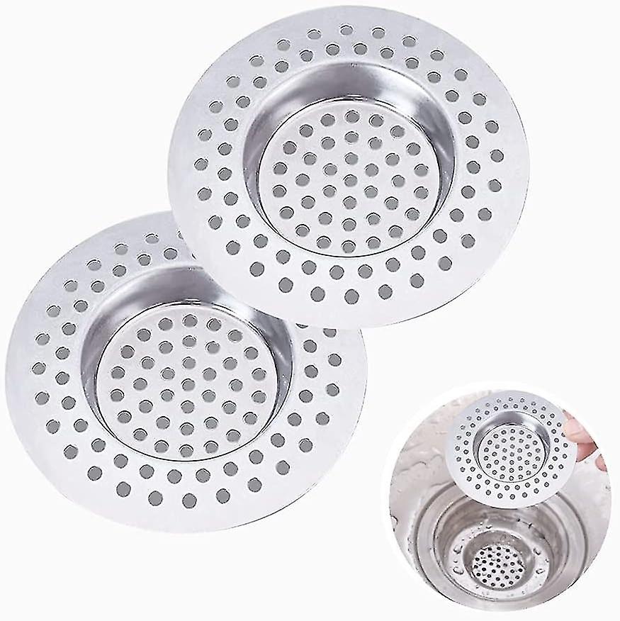 2 pcs stainless steel drain strainer