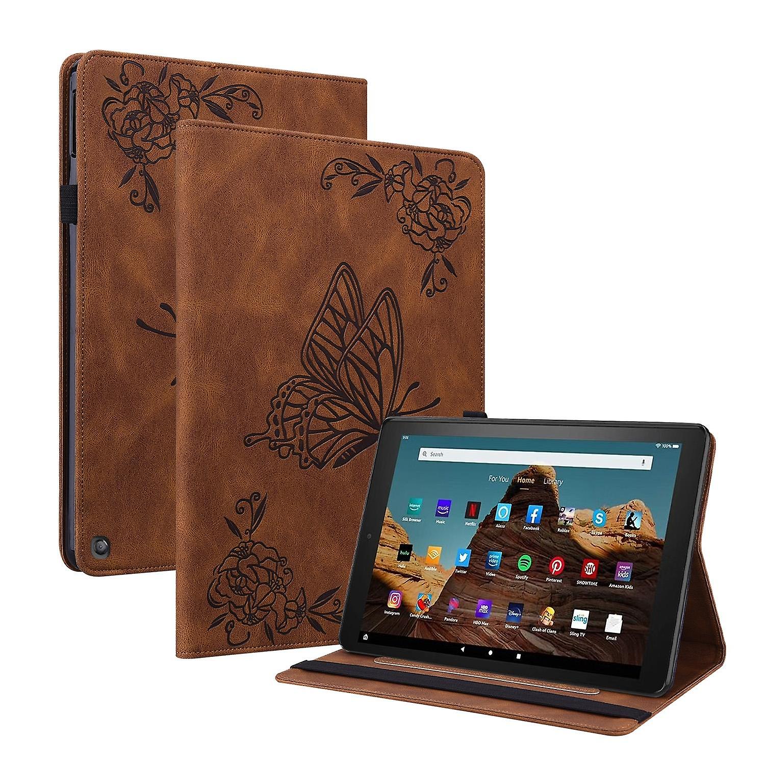 Butterfly Flower PU Case For Amazon Fire HD 10 2023