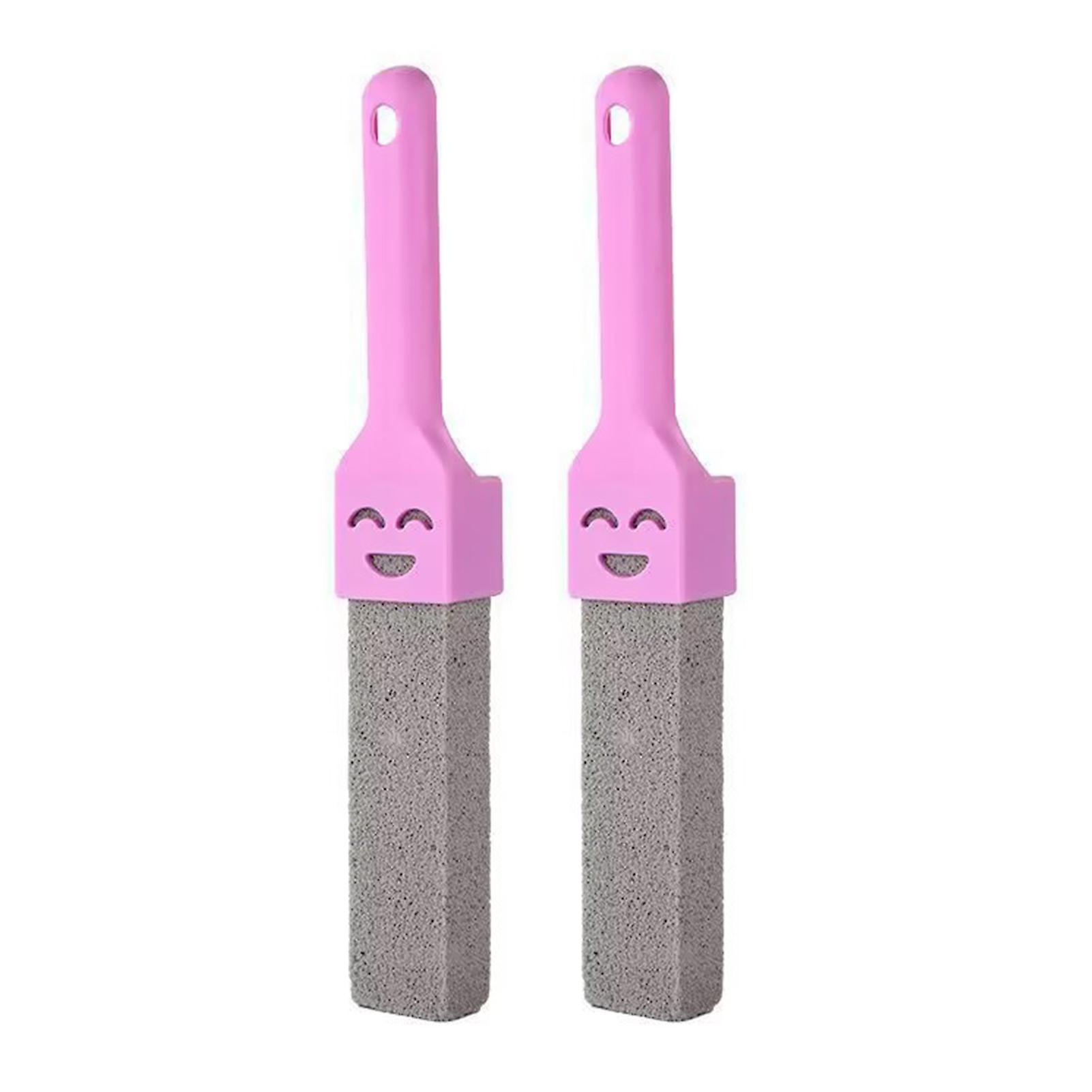 2/4pcs Pumice Stone Cleaner with Handle Multi-Uses Dead Corners Cleaning Brush for Stain Limescale