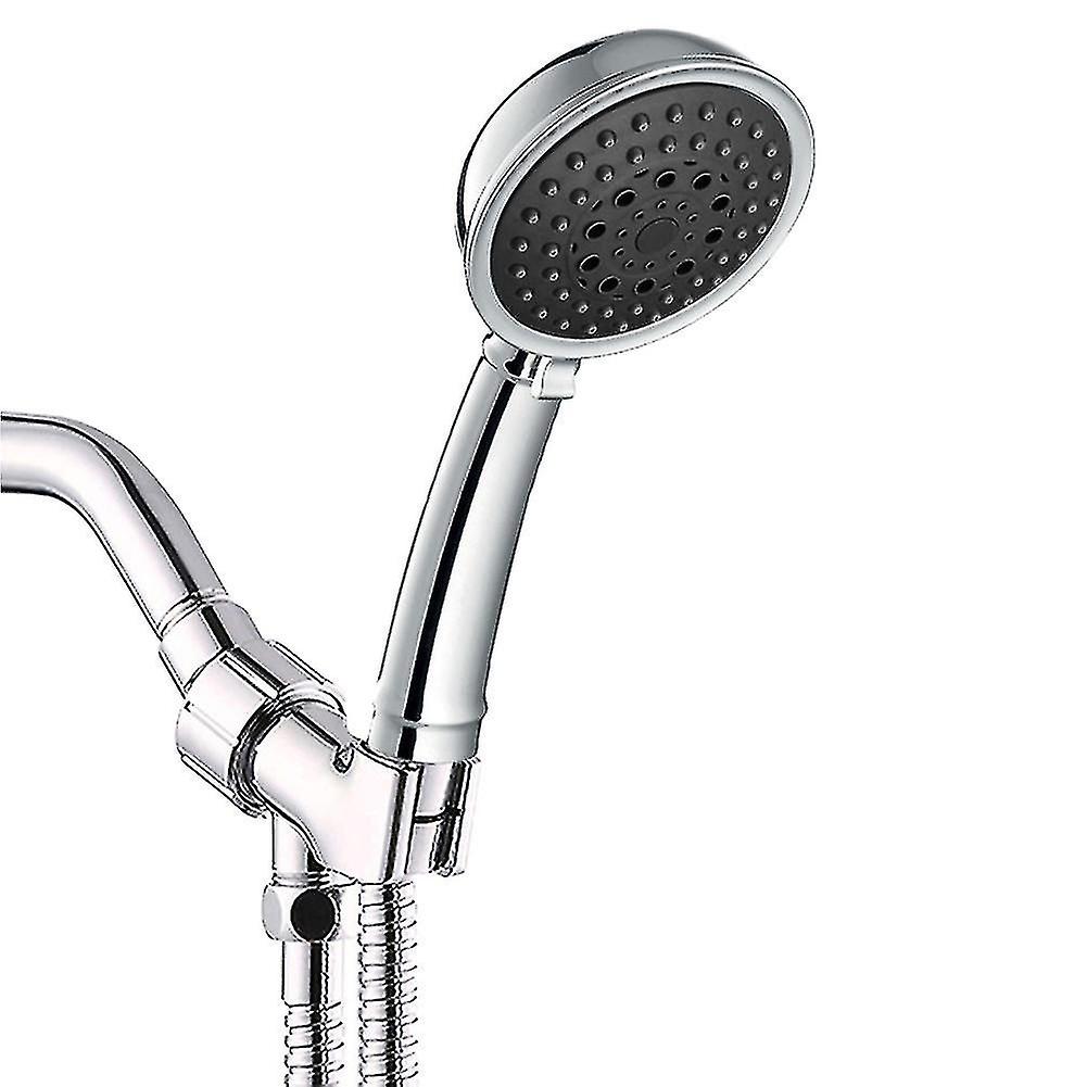 Handheld Shower Head Set with 5 Spray Settings, Hose, and Adjustable Bracket