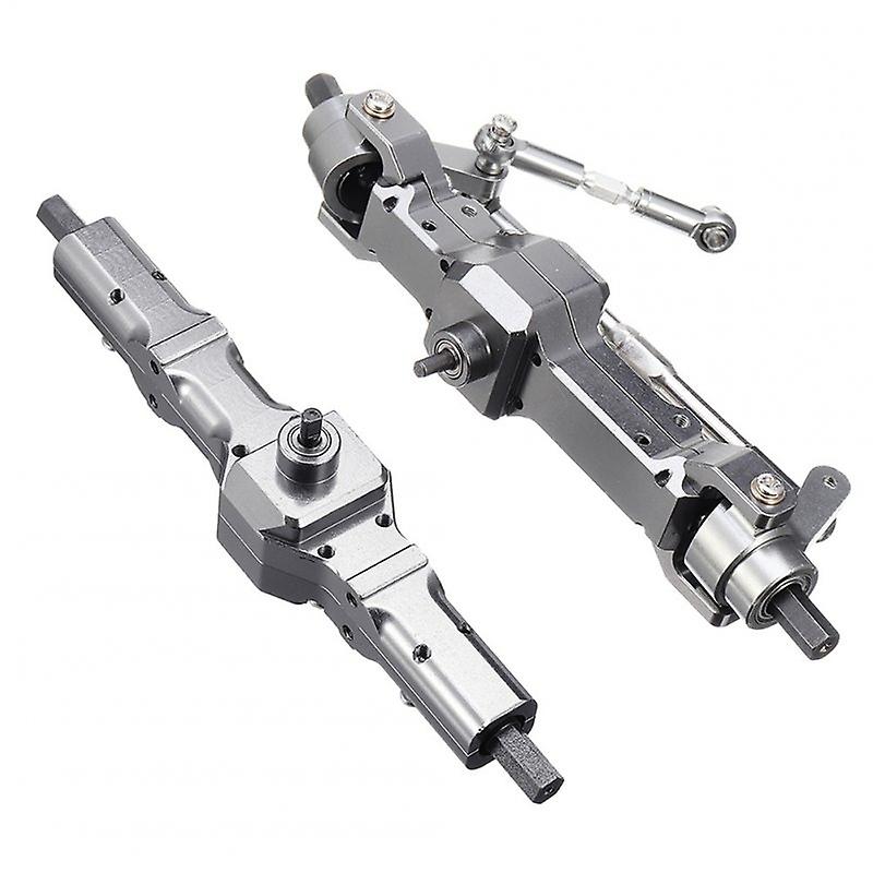 Aluminum Metal Front & Rear Bridge Axle Gear Box Set For WPL C14 C24 B14 B24 B16 B36 Ural 1/16 RC Ca