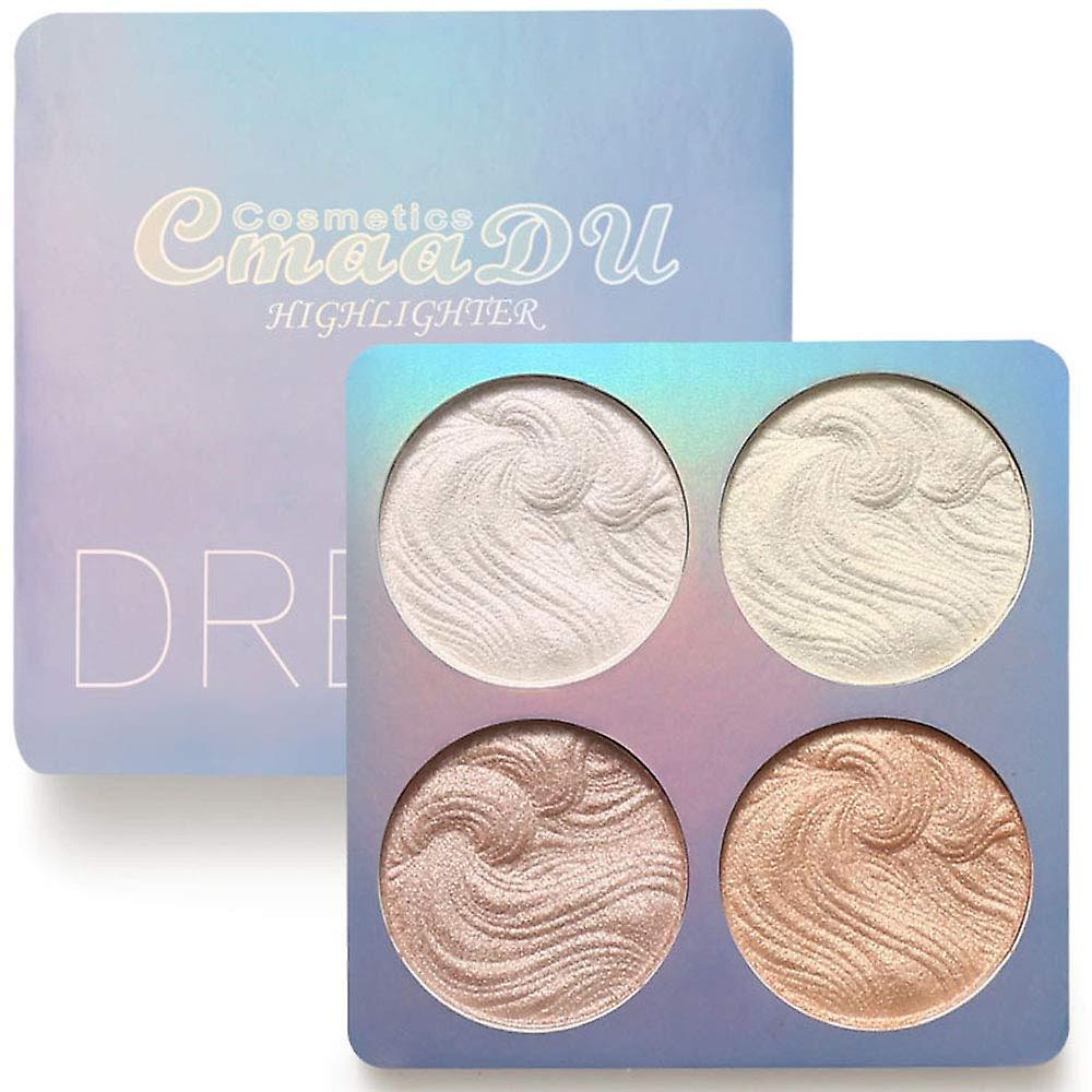 4 Colors Shimmer Highlighter highlighters Highlight Hilight Makeup Palette Powder iluminadores de maquillaje,02