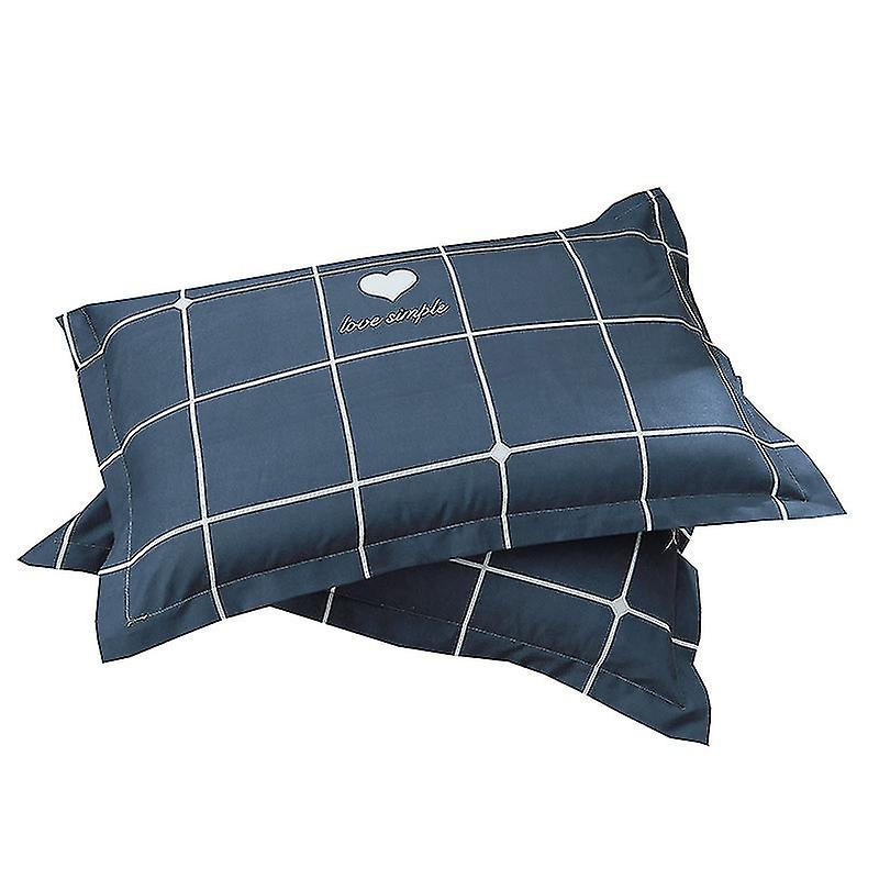 2 pillowcases 40x60 cm - Brushed and breathable pillowcase (dark blue)