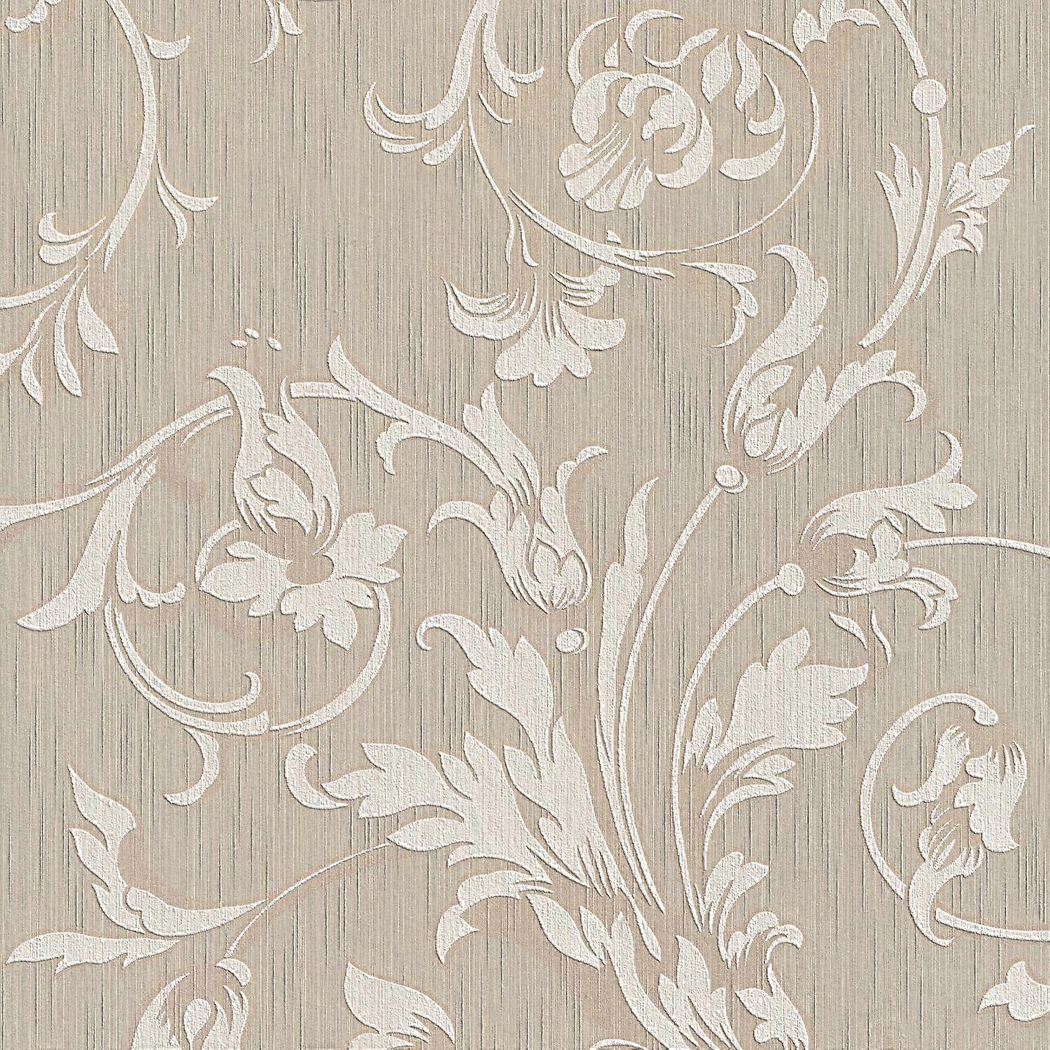 Papier peint aspect textile Profhome 956331-GU papier peint textile texturé à l'aspect textile mat beige 5,33 m2