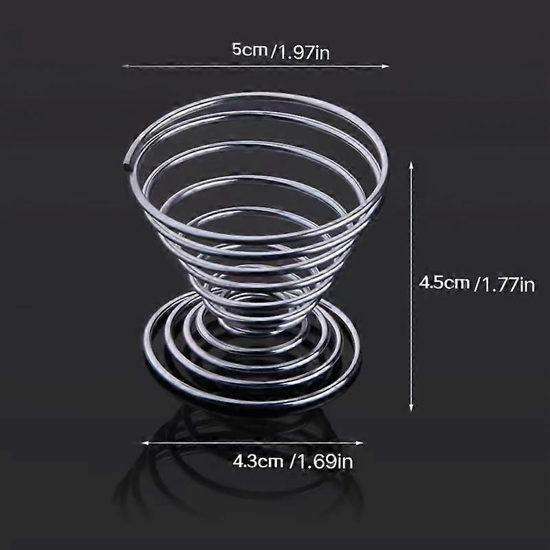 1/2/3pcs Stainless Steel Spring Wire Tray Egg Cups Holder Serving Cup Egg Tray For Egg