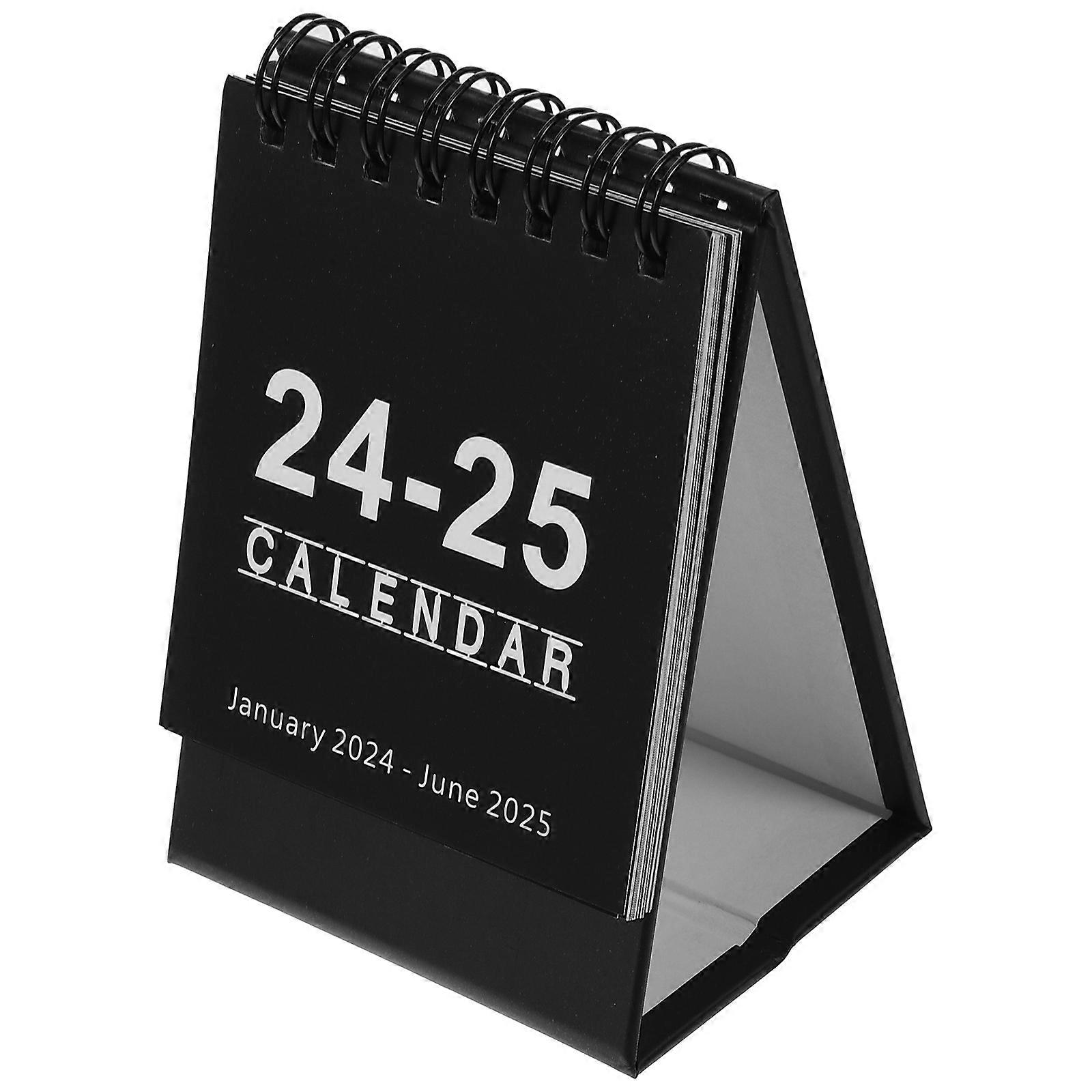 Mini Desk Calendars 2024 2025 Flip Calendar Standing Desk Calendar for Home Office