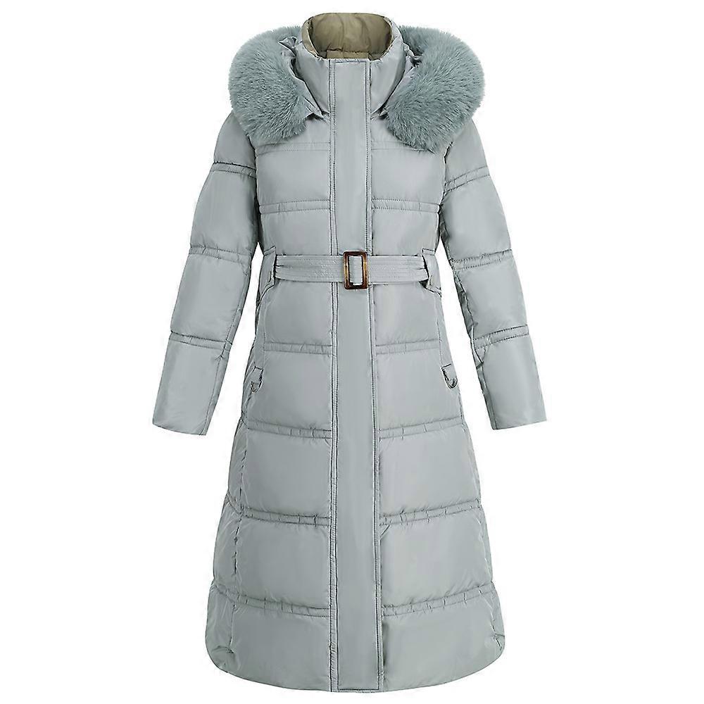 الشتاء المرأة لونغ باركا الدفء أسفل سترة حزام