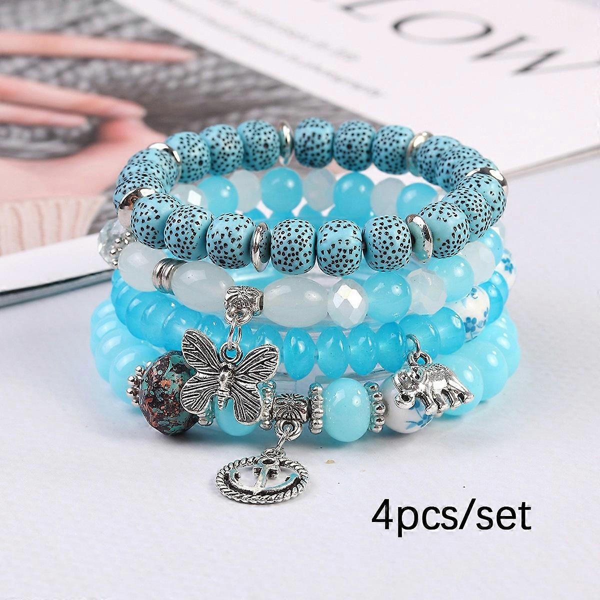 Bracelet - Azure Lake Bohemian Set - Butterfly Haven