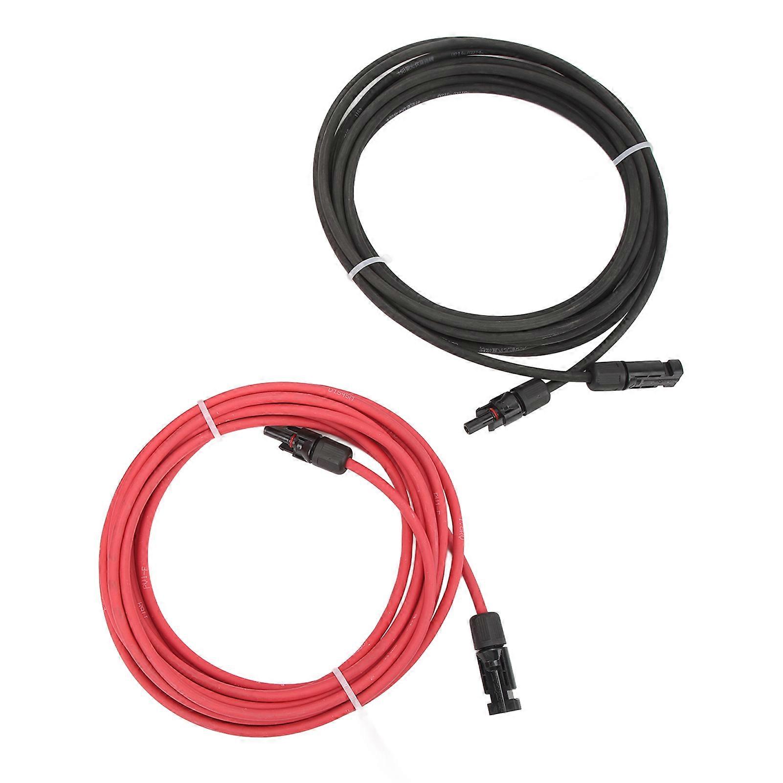 60 M 10 AWG Solar-Verlängerungskabel – Mit Stecker/Buchse Für PV-Anlagen, Wohnmobile, Boote (flexibel, Wetterfest)