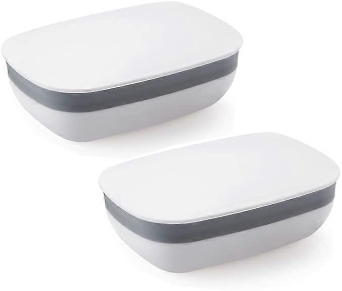 Σαπούνι Box Soap Holder Soap Rack, άσπρη θήκη σαπουνιού 2 πακέτων για το σπίτι υπαίθριο γυμναστήριο κατασκήνωσης πεζοπορίας