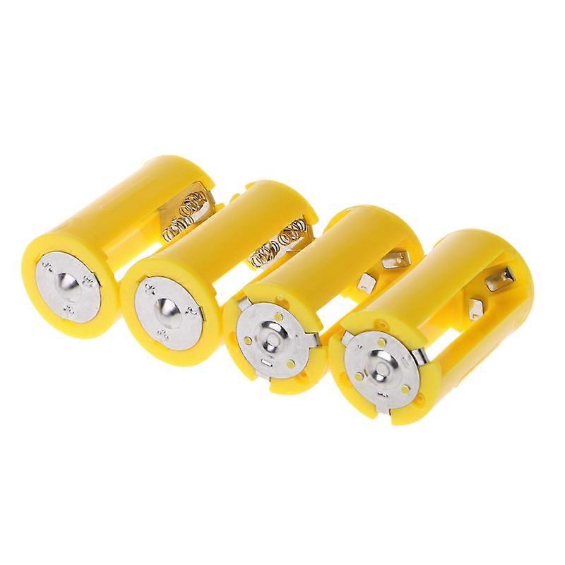4PCS 3 AA To D Size Battery Holder Converter Adapter Switcher Plastic Case Box