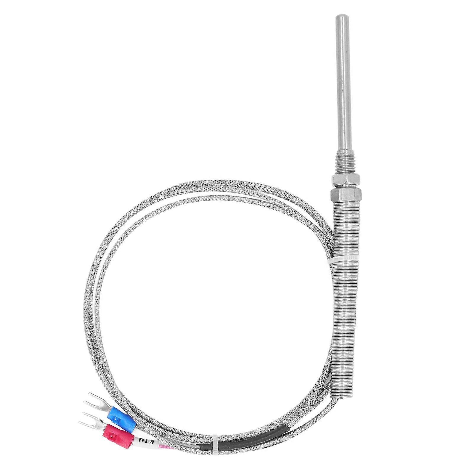 K-type termoelement 304 rustfritt stål temperatursensor 5x50mm M8 probe termoelement med isolasjon 1m/39.3in