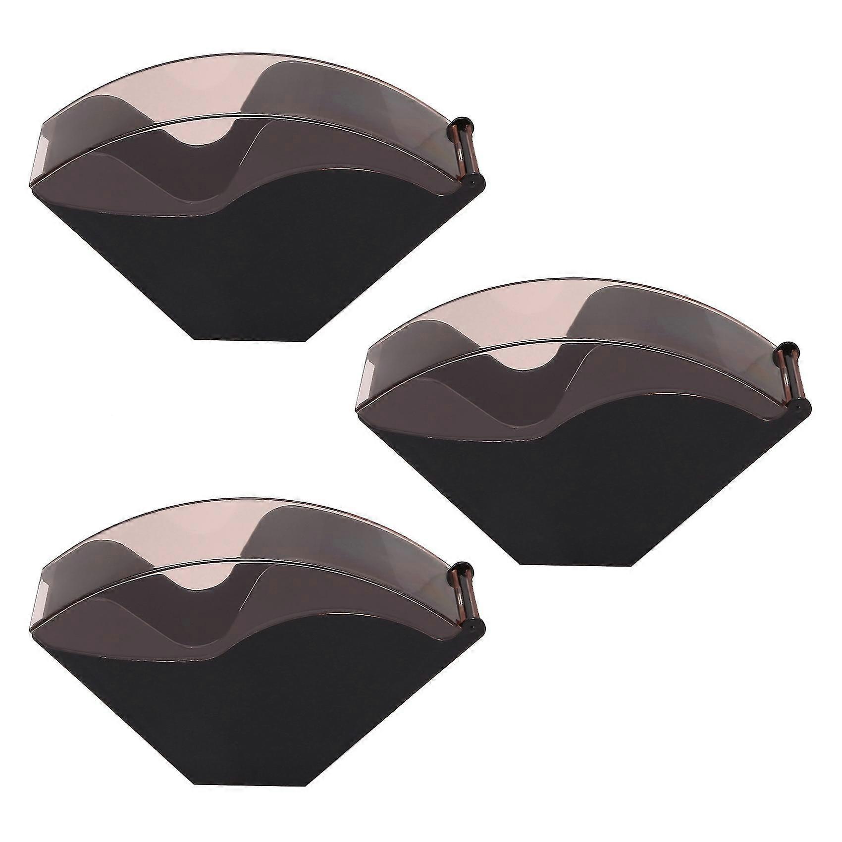 3x V60 Filter Paper Holder/tapered Filter Paper Box Filtering Paper Storage Rack Stand With Cover